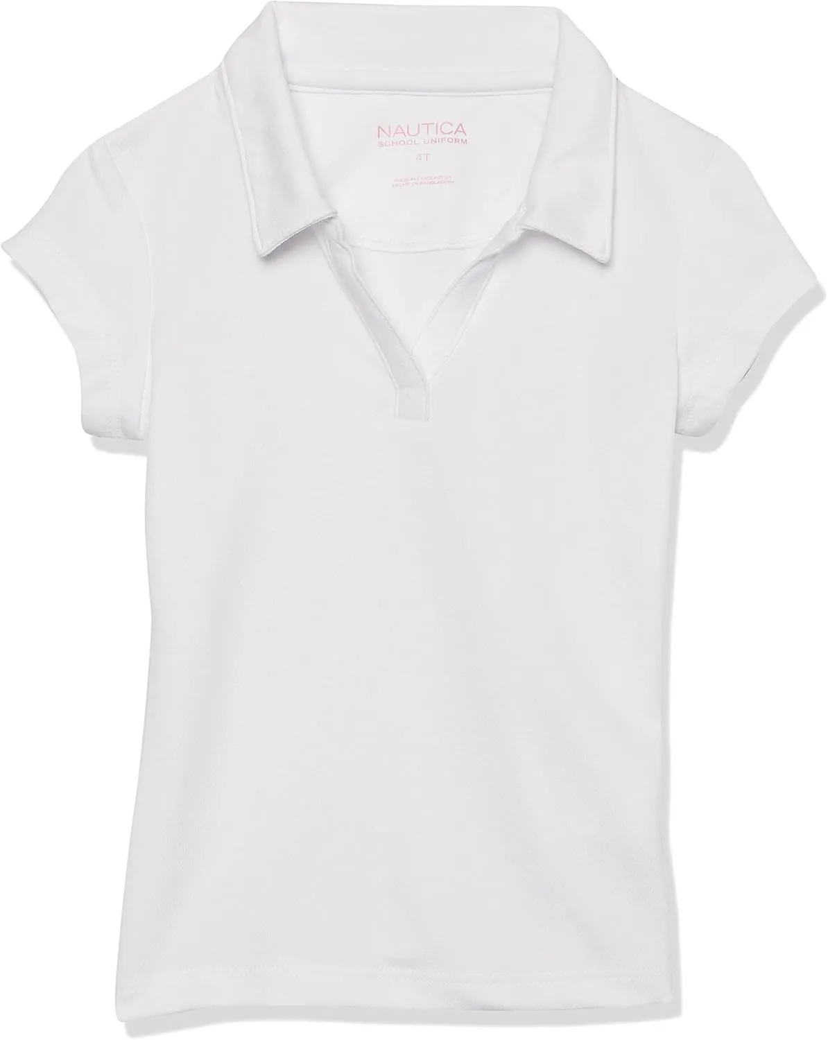Nautica Girls' School Uniform Short Sleeve Performance Polo