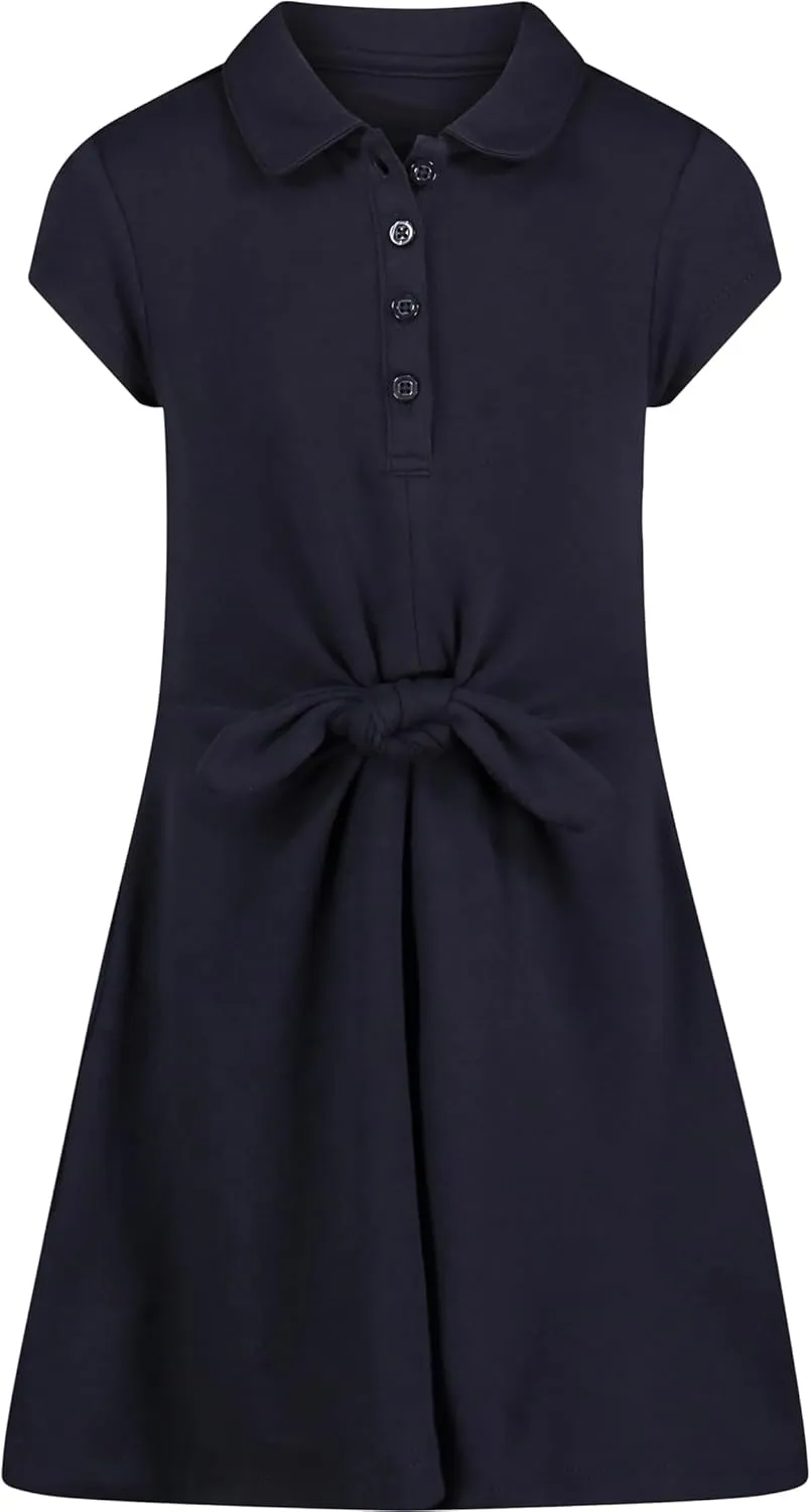 Nautica Girls' School Uniform Short Sleeve Polo Dress