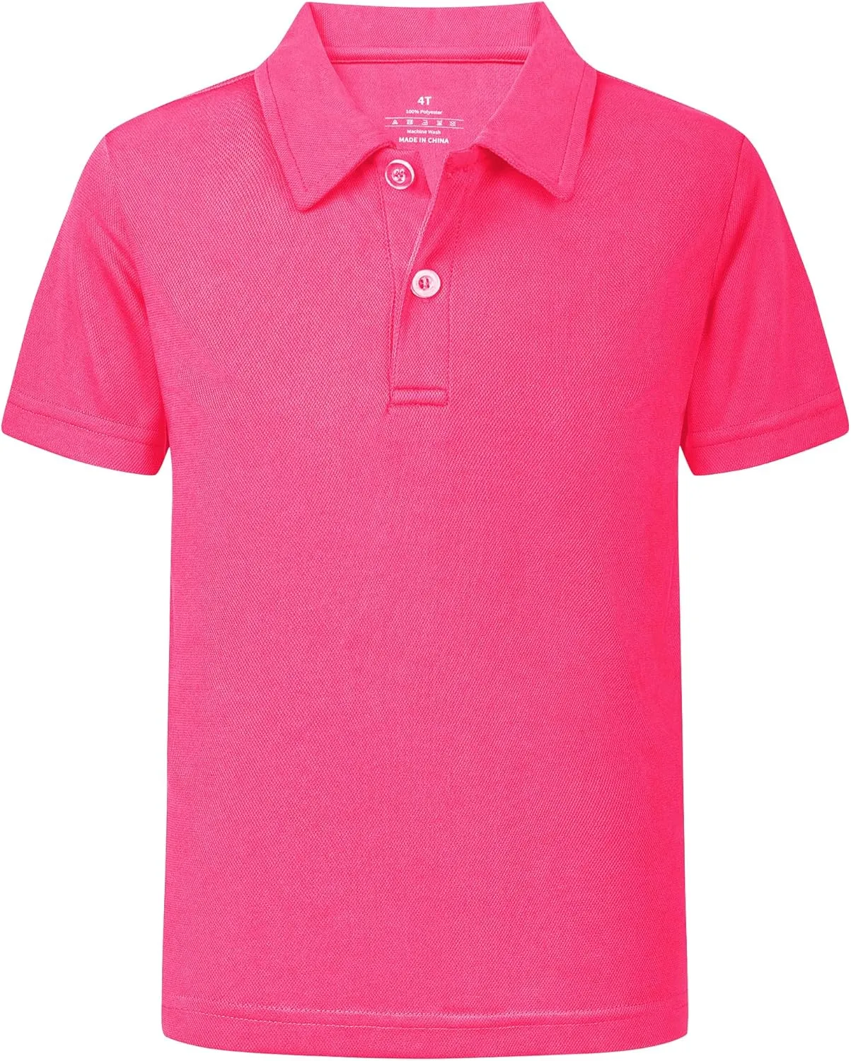 QBK 2T-16Y Boys' School Uniform Pique Polo Kids Performance Neon Short Sleeve Collared Golf Shirt for Toddler to Youth