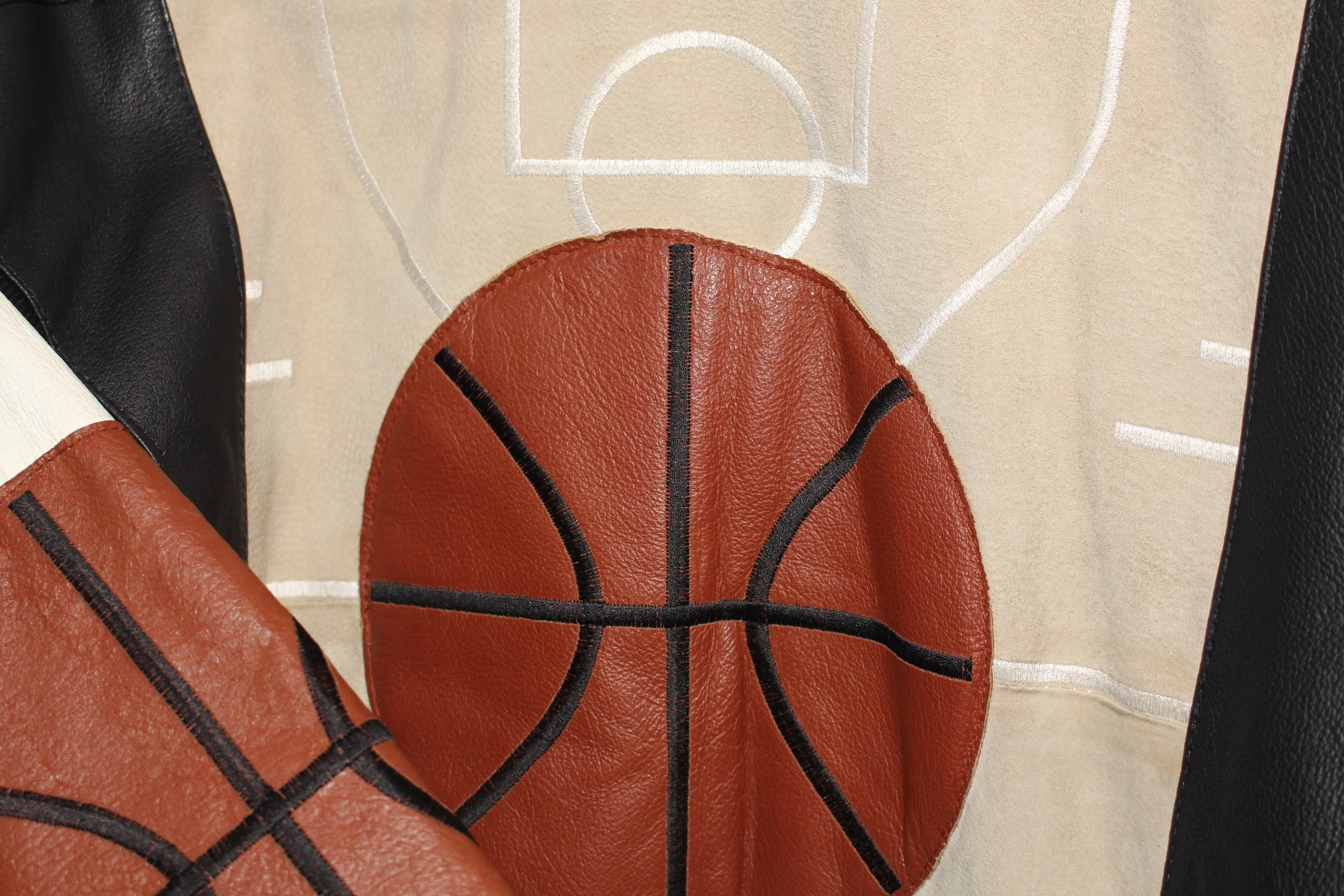 Rare 1991 Michael Hoban Leather Basketball Bomber Jacket (M)