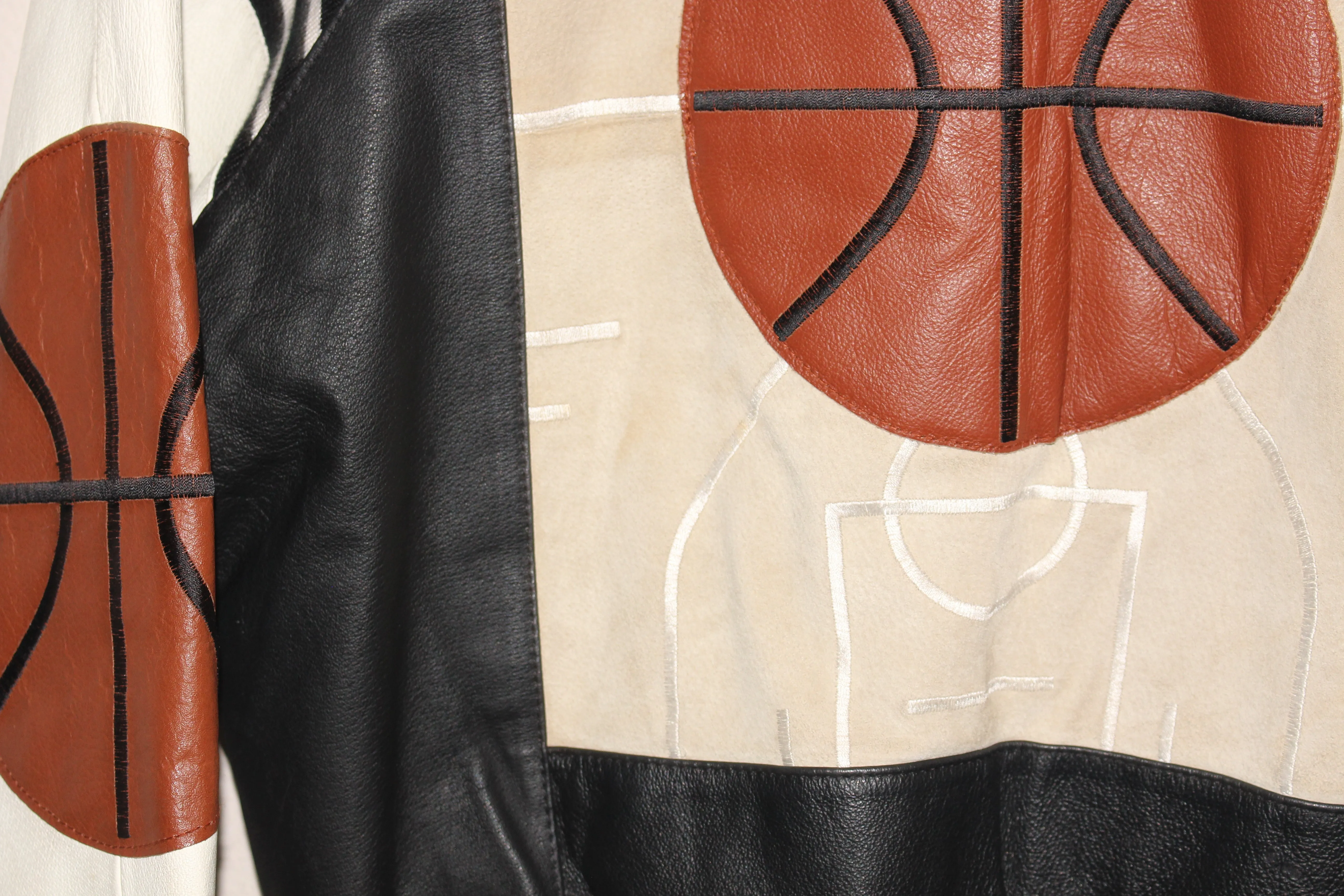 Rare 1991 Michael Hoban Leather Basketball Bomber Jacket (M)