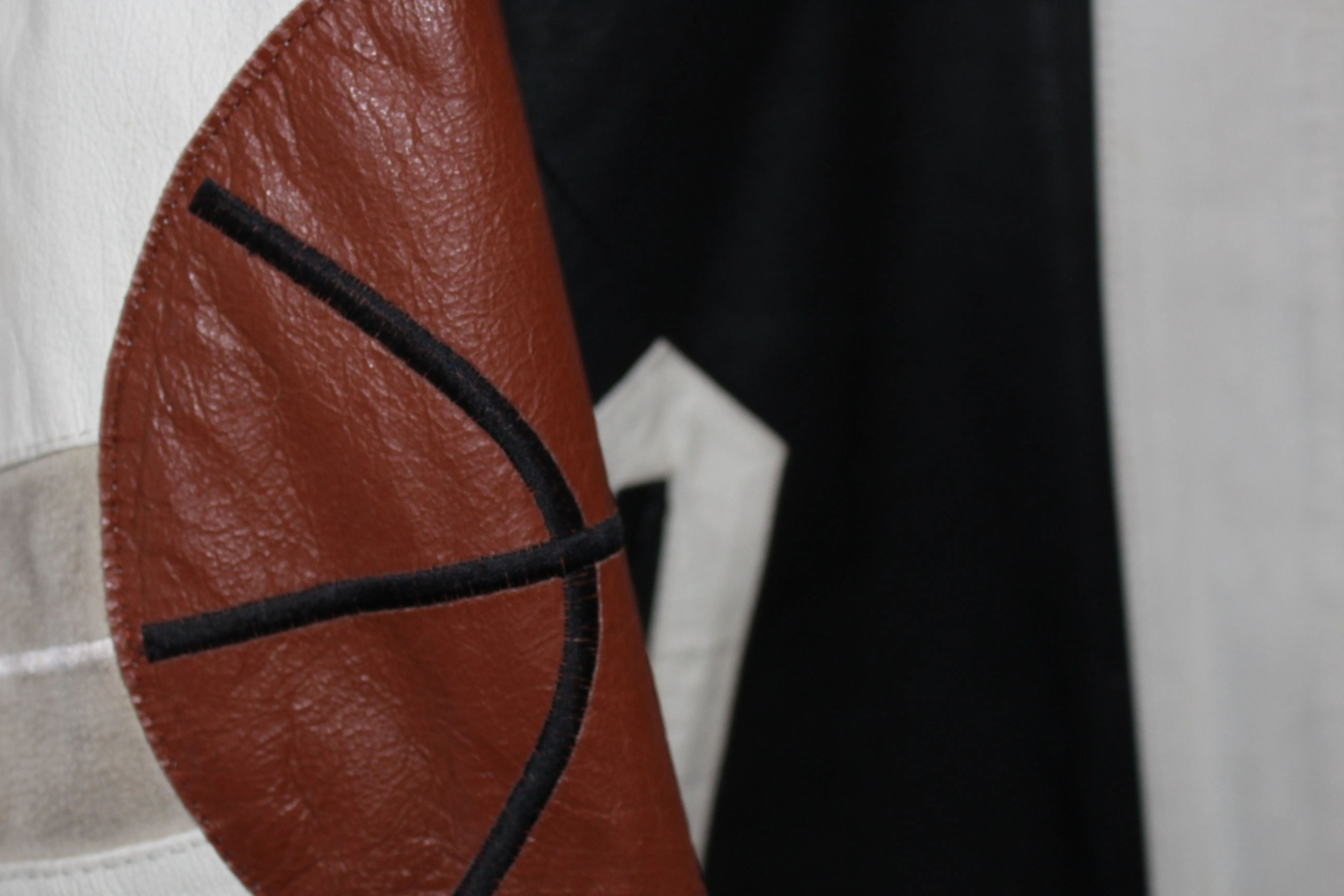 Rare 1991 Michael Hoban Leather Basketball Bomber Jacket (M)