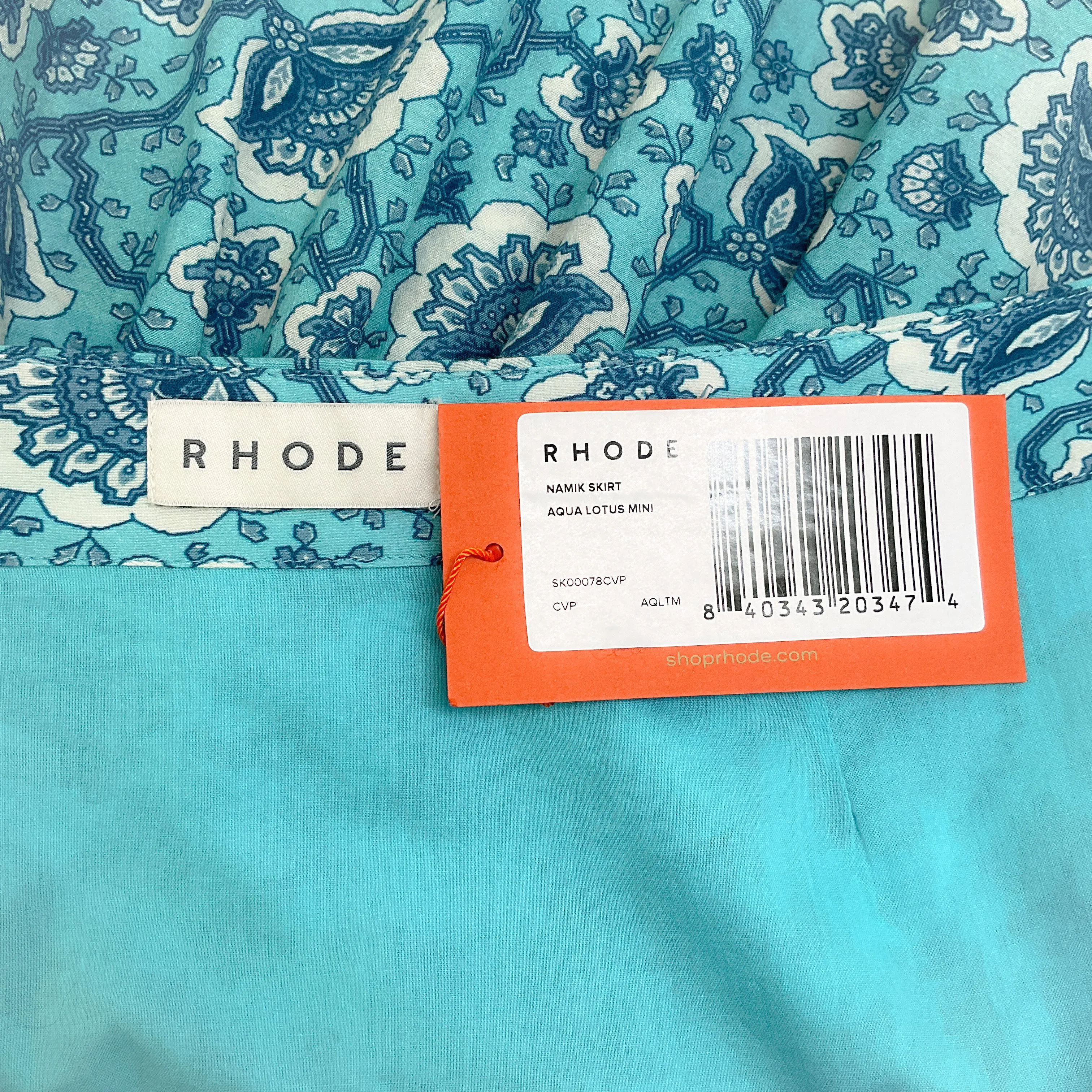 Rhode Aqua Lotus Namik Mini Skirt