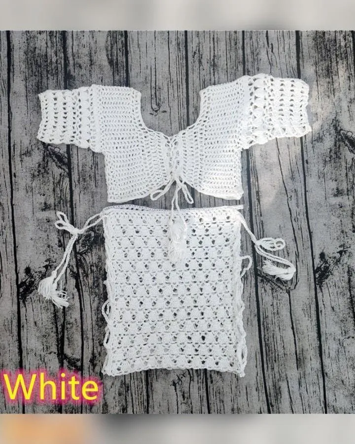 Solid Short Sleeve Skinny Cropped Blouse With Mini Skirts Suit Sets