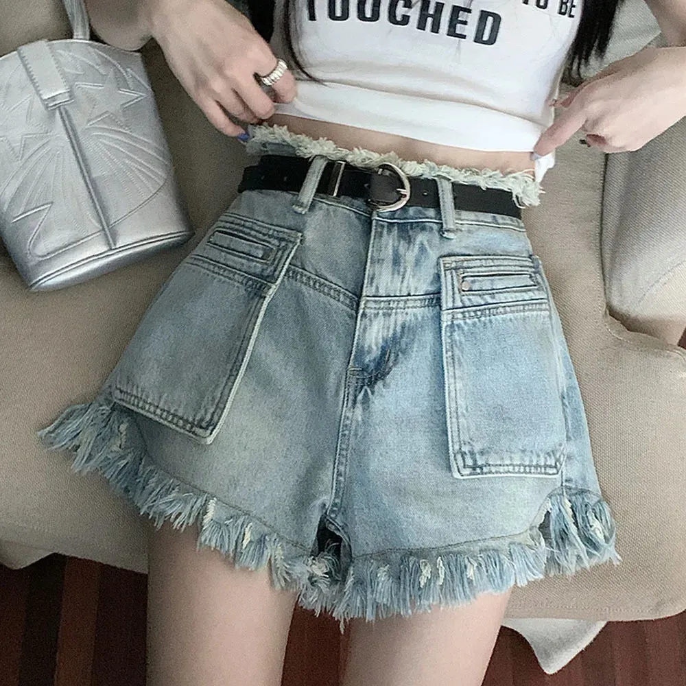 Summer Fashion Tassel Denim Shorts