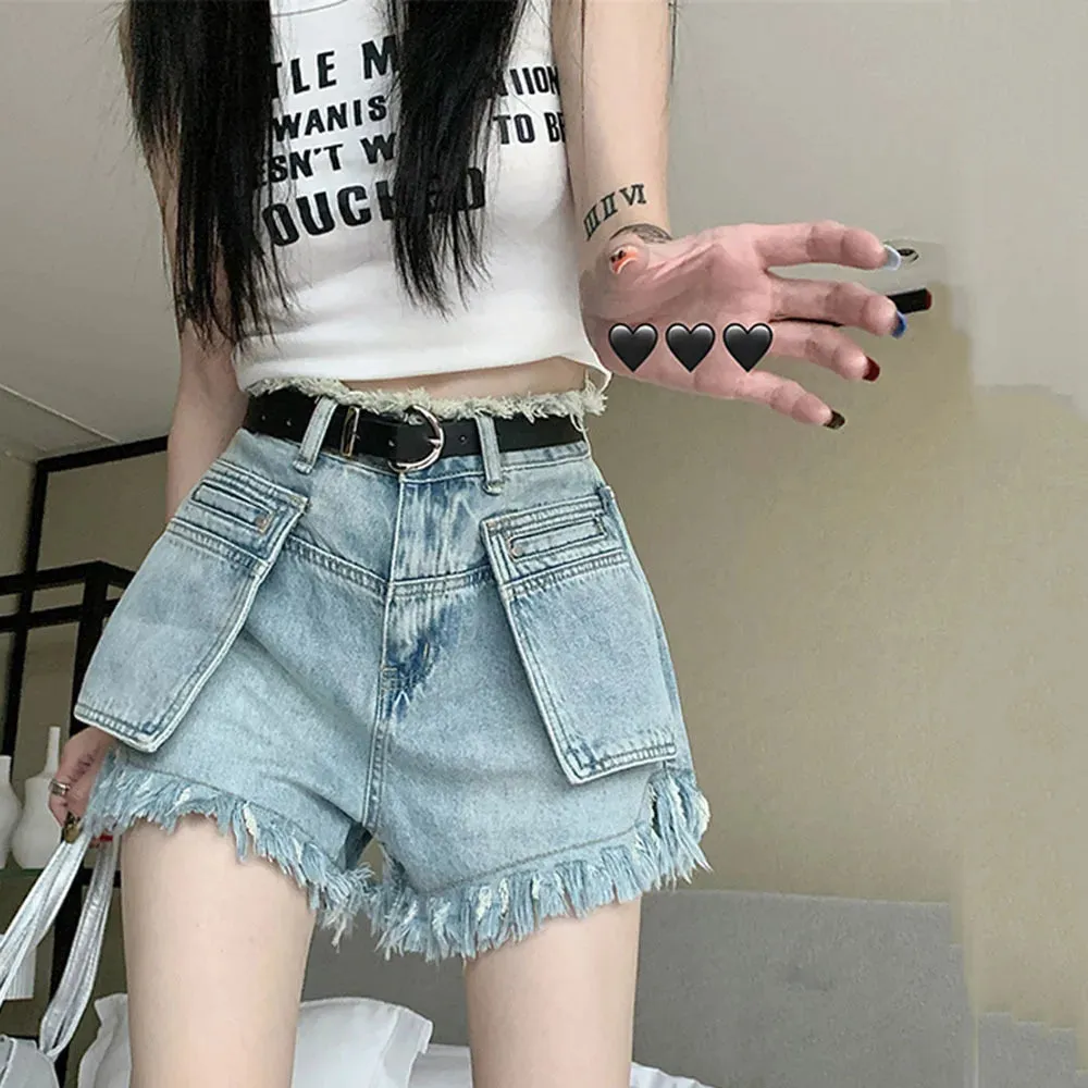 Summer Fashion Tassel Denim Shorts