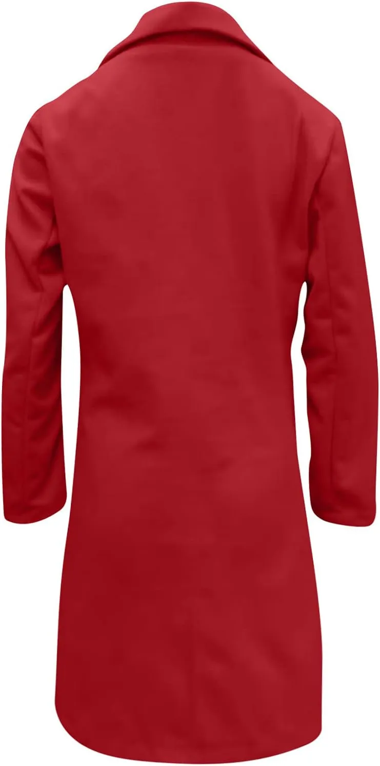 Winter Coats for Women Basic Essential Double Breasted Midi Wool Blend Pea Coats 2022 Blazer Jackets for Women Winter Coat